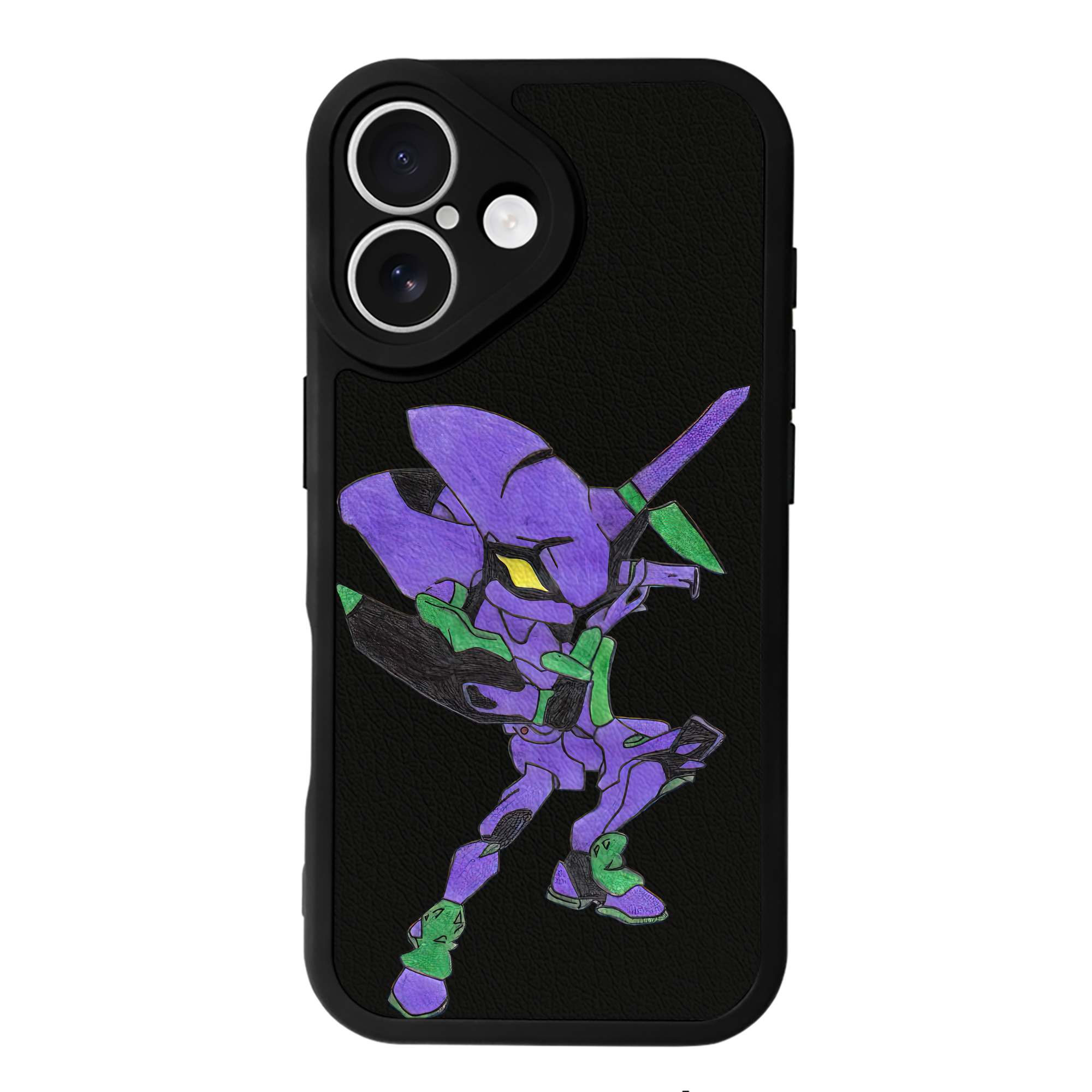 （画像用） EVA 新世紀エヴァンゲリオン 【iPhone 16シリーズ対応】シリコンスマホケース（レザー調） 材質：シリコン